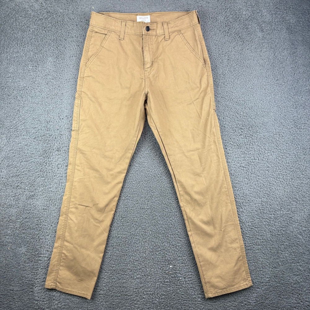 DENIZEN Levi's Mens Slim Carpenter Pants Tan Khaki Size 30x27